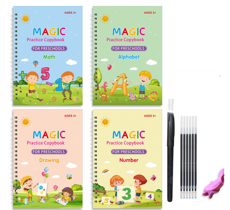 Hot Selling Preschool Hard Pen & Groove Copybook – English Handwriting Practice Book for Children