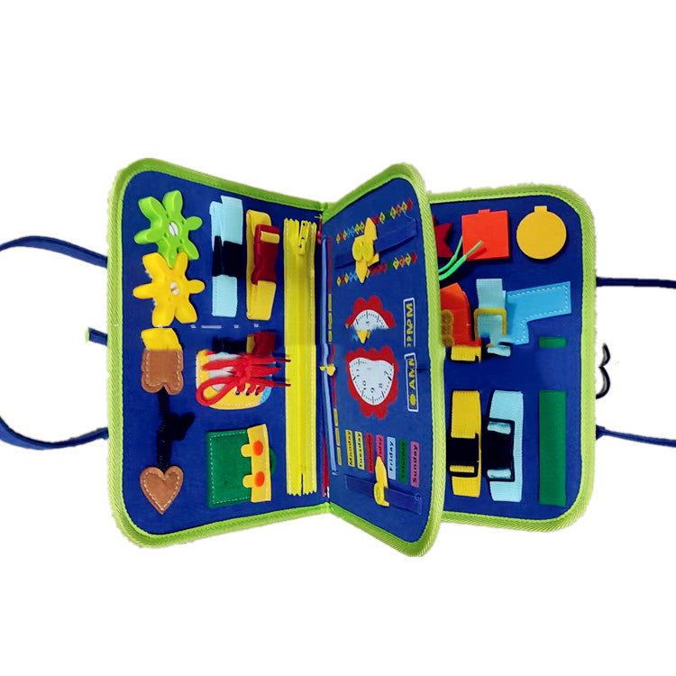 New Busy Book – Children’s Dressing & Buttoning Busy Board for Early Education, Preschool Sensory Learning Toy