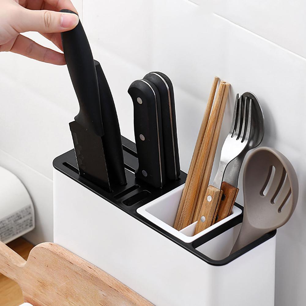 Kitchen Tableware & Knife Storage Rack – Plastic Organizer for Cabinets, Countertops, and Kitchen Gadgets
