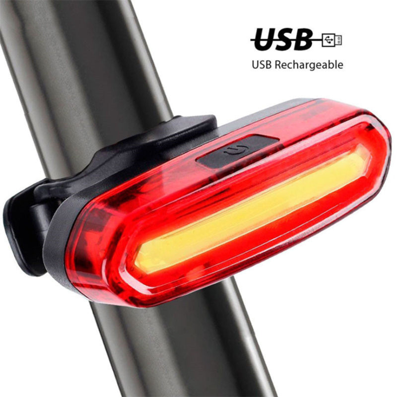 Two-Color Bicycle Tail Light – USB Rechargeable Bike Safety Light for Night Riding