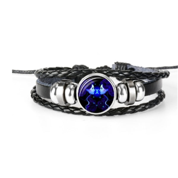 Zodiac Constellation Braided Bracelet – Adjustable Astrology Bracelet for Men, Women & Kids