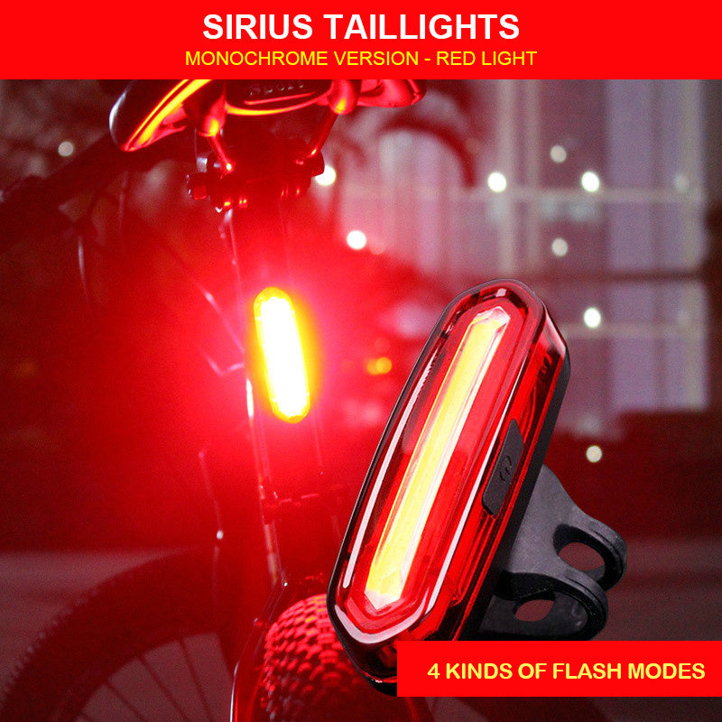 Two-Color Bicycle Tail Light – USB Rechargeable Bike Safety Light for Night Riding