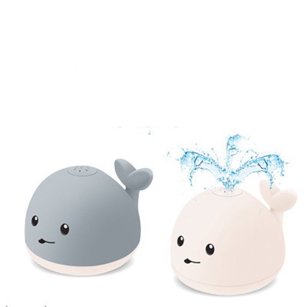 Baby Cartoon Whale Bath Toy – Floating Water Sprayer with LED Light & Music for Fun Baby Play