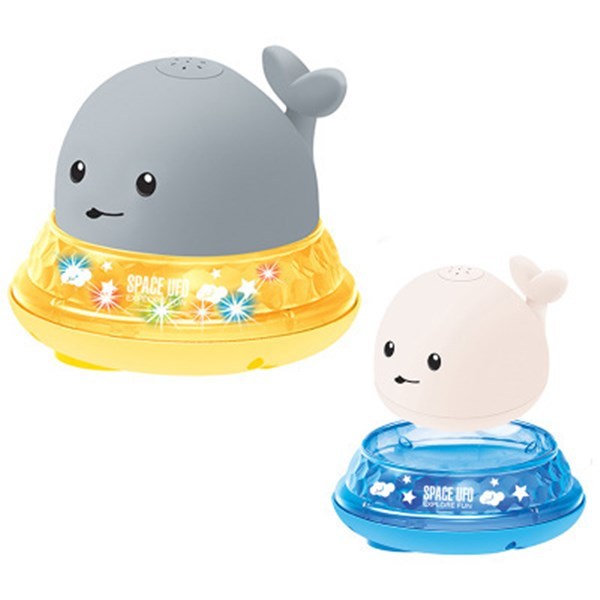 Baby Cartoon Whale Bath Toy – Floating Water Sprayer with LED Light & Music for Fun Baby Play