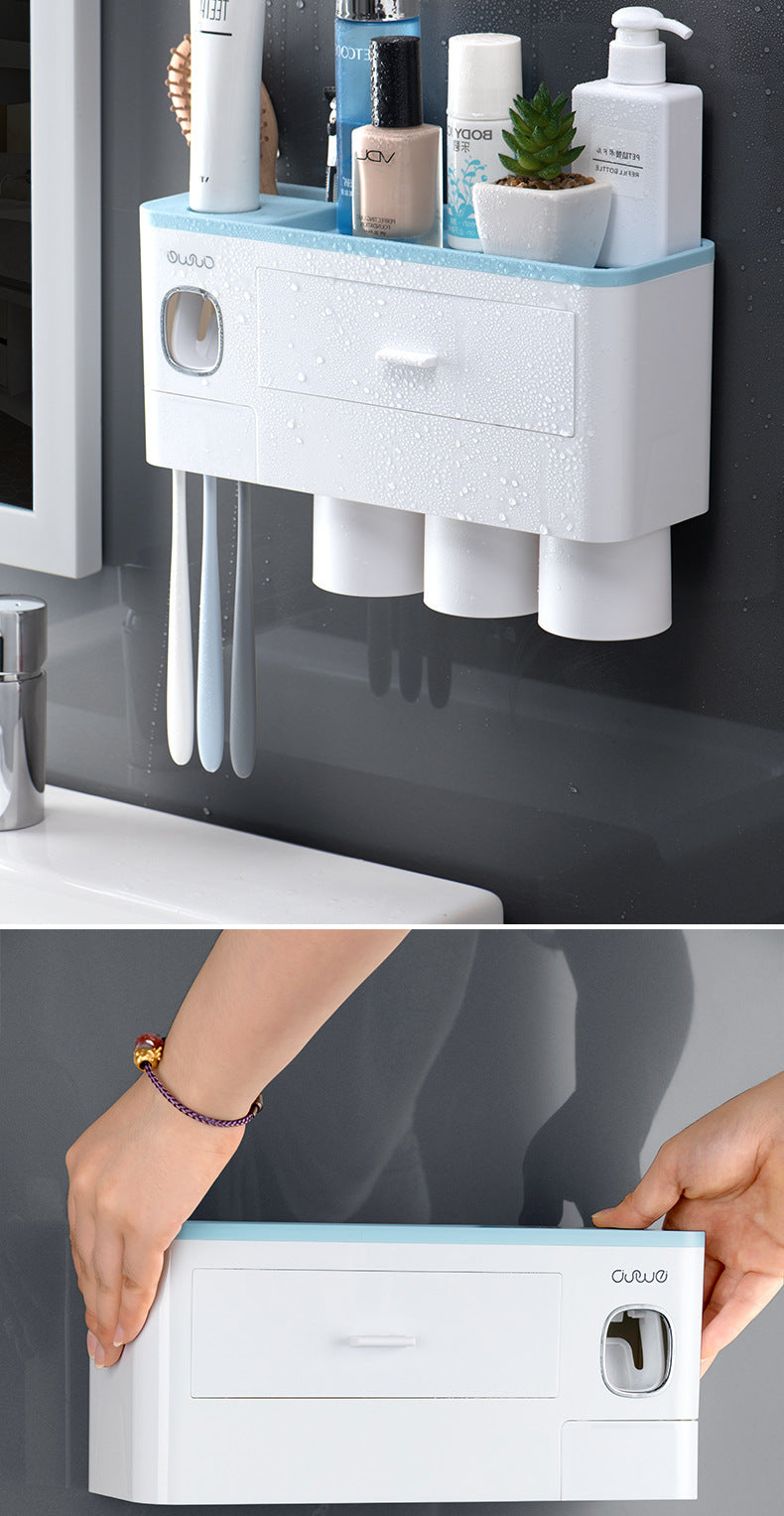 Magnetic Toothbrush Holder – Punch-Free Wall-Mounted Toothbrush Rack for Bathroom Storage and Organization