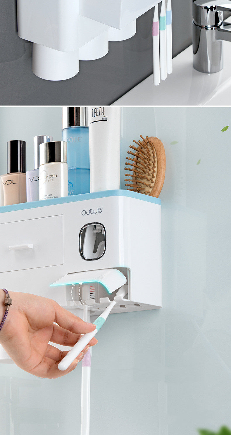 Magnetic Toothbrush Holder – Punch-Free Wall-Mounted Toothbrush Rack for Bathroom Storage and Organization
