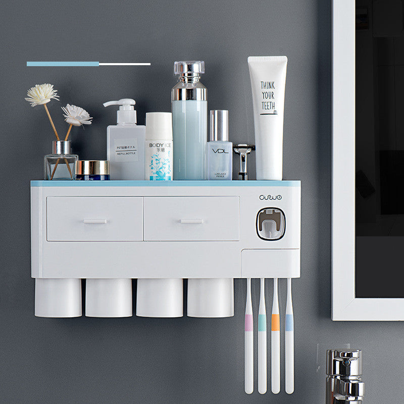 Magnetic Toothbrush Holder – Punch-Free Wall-Mounted Toothbrush Rack for Bathroom Storage and Organization