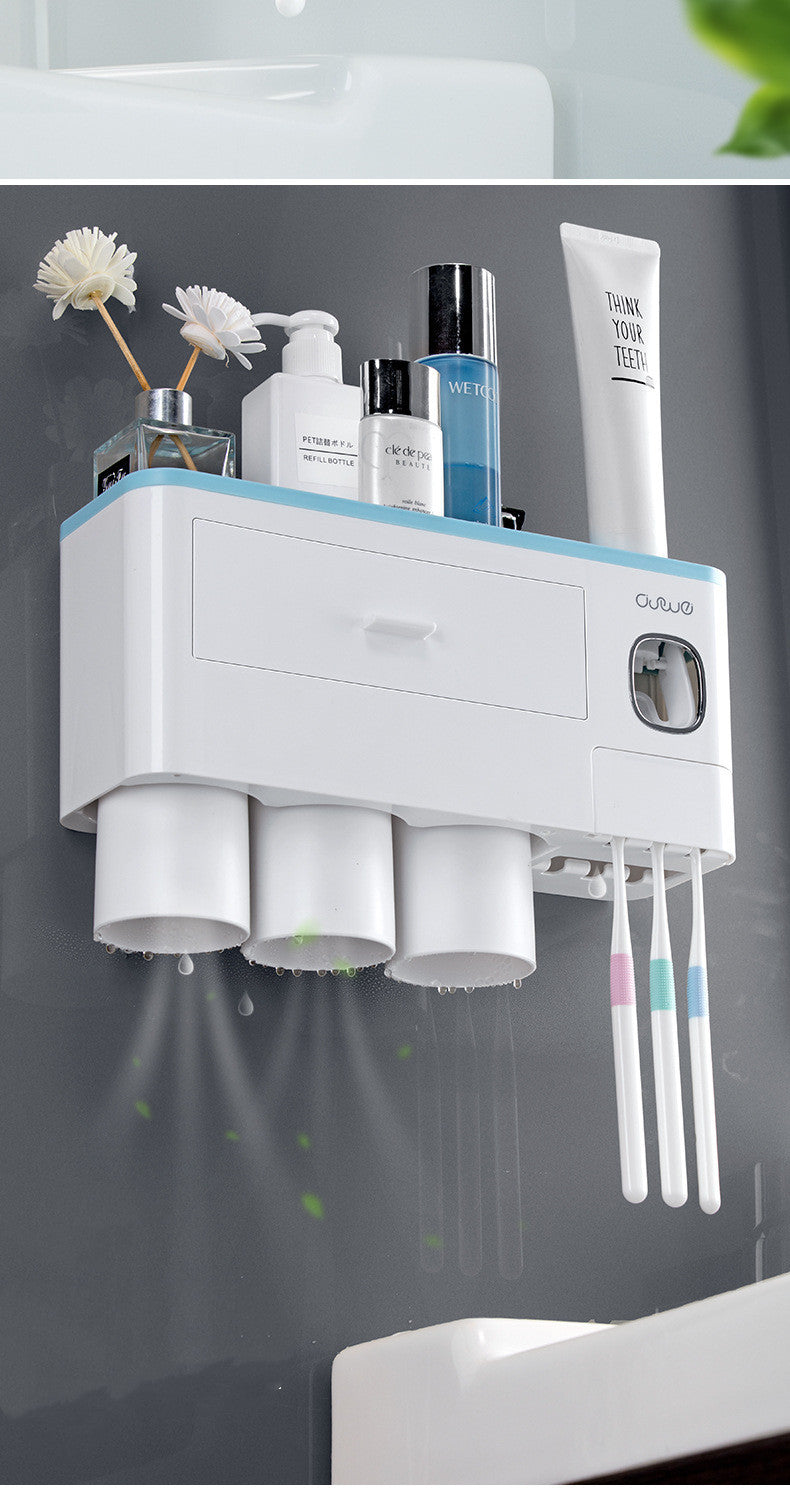 Magnetic Toothbrush Holder – Punch-Free Wall-Mounted Toothbrush Rack for Bathroom Storage and Organization