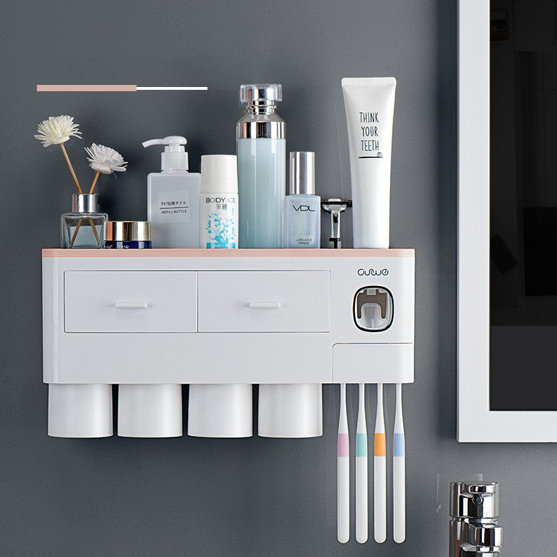 Magnetic Toothbrush Holder – Punch-Free Wall-Mounted Toothbrush Rack for Bathroom Storage and Organization