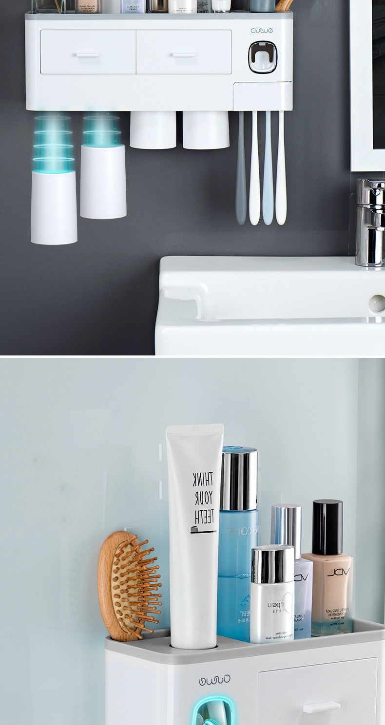 Magnetic Toothbrush Holder – Punch-Free Wall-Mounted Toothbrush Rack for Bathroom Storage and Organization