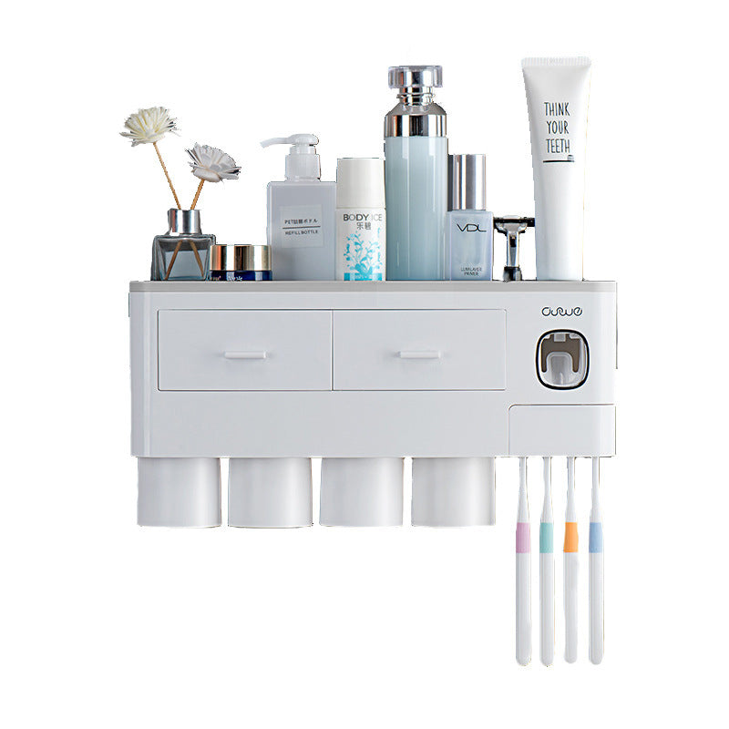 Magnetic Toothbrush Holder – Punch-Free Wall-Mounted Toothbrush Rack for Bathroom Storage and Organization