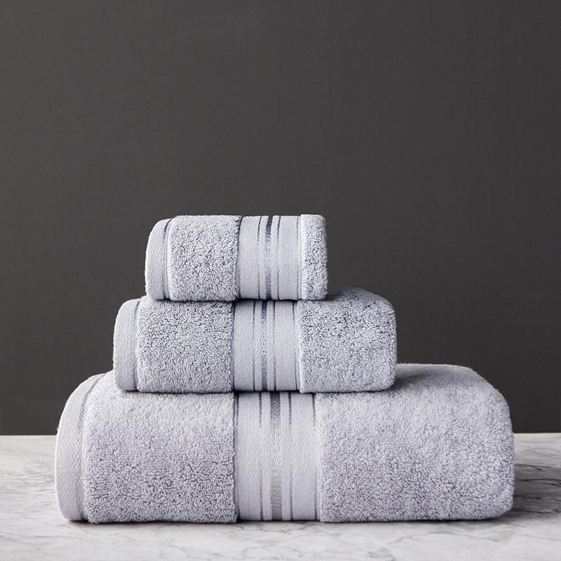Pure Color Thick Cotton Bath Towel Set – Soft, Absorbent Towels for Home, Beach, and Beauty Salon Use