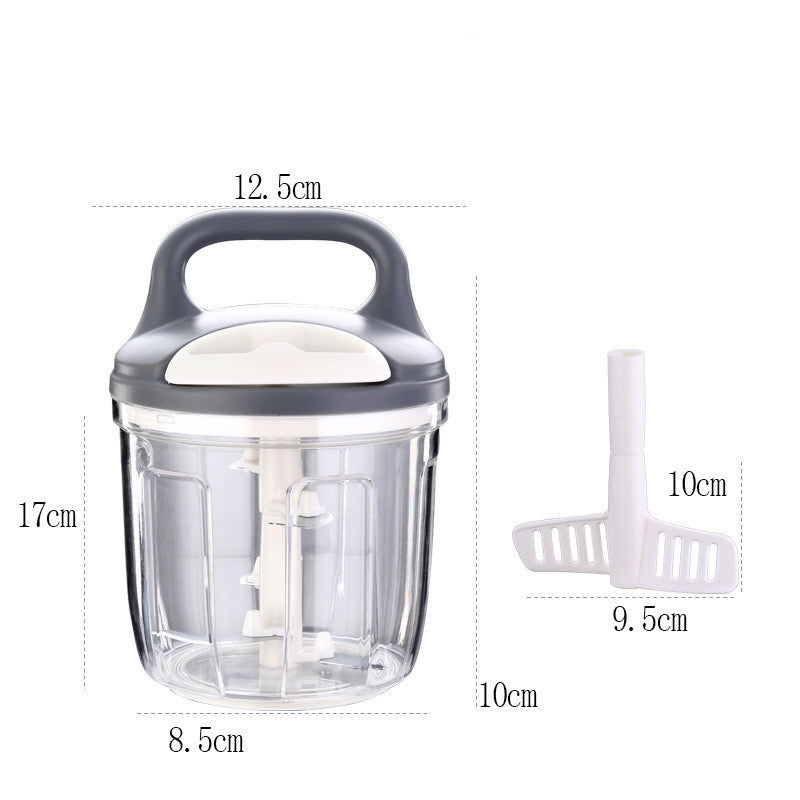 Multi-Function Manual Food Processor – Hand-Powered Chopper, Slicer & Dicer for Vegetables and Fruits