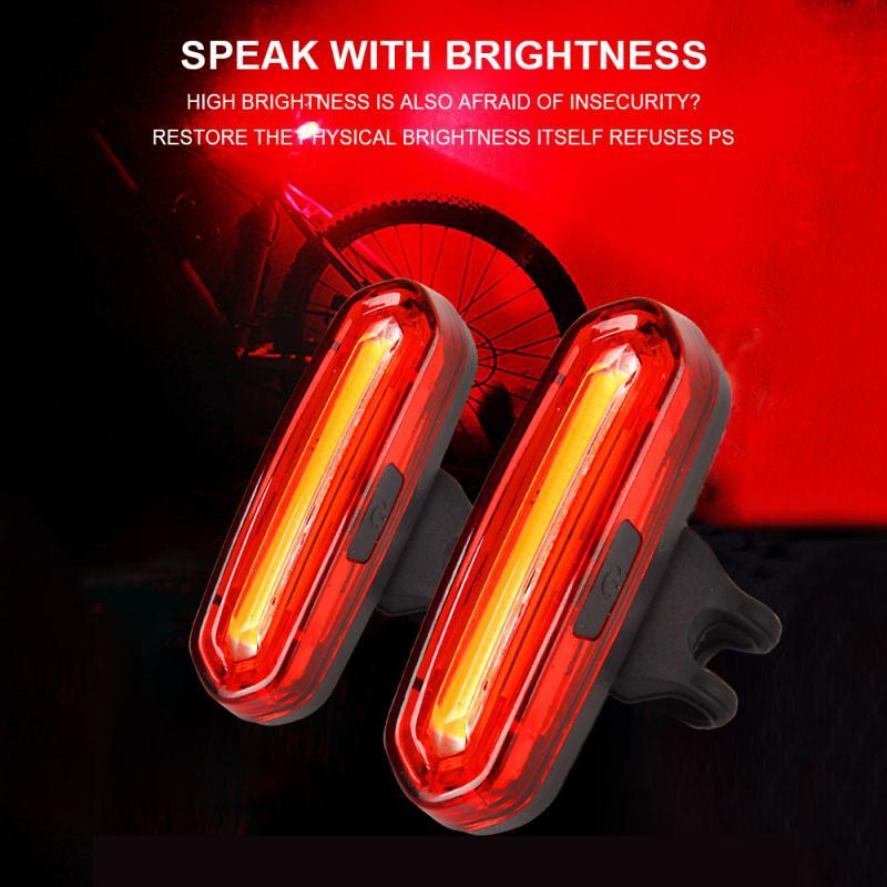 Two-Color Bicycle Tail Light – USB Rechargeable Bike Safety Light for Night Riding