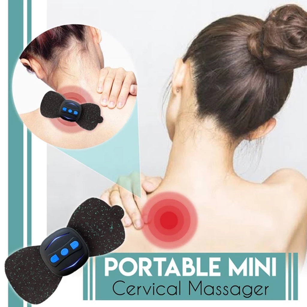 Portable Mini Neck Massager – USB Rechargeable Cervical Vertebra Physiotherapy Pain Relief Device