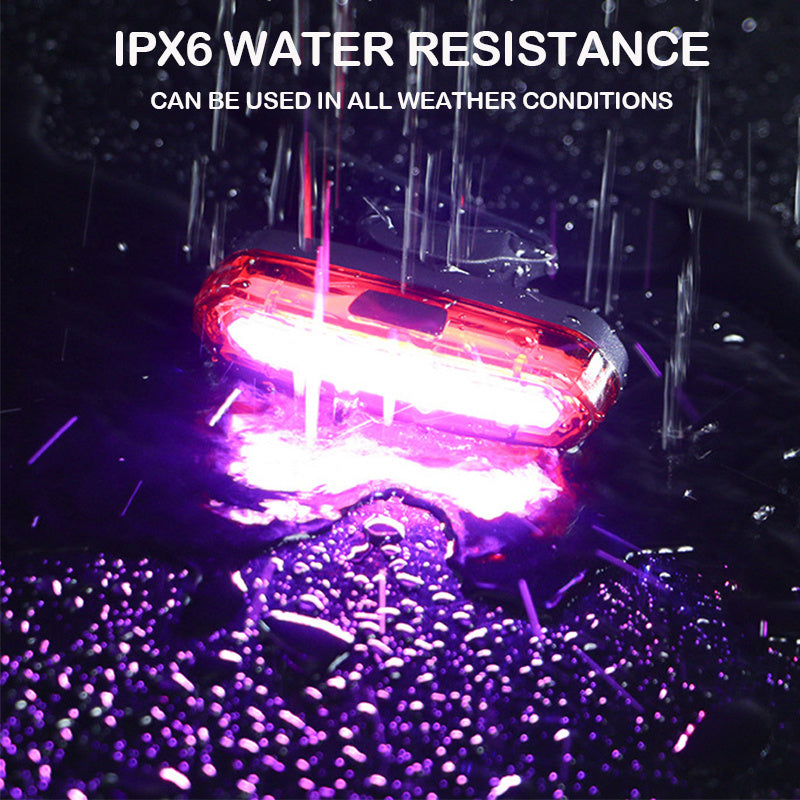 Two-Color Bicycle Tail Light – USB Rechargeable Bike Safety Light for Night Riding