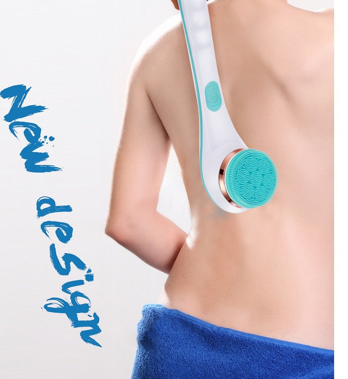 Electric Silicone Bath Brush – USB Rechargeable Rotating Shower Brush with 2 Speeds for Body Cleansing and Spa Use