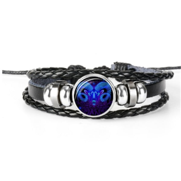 Zodiac Constellation Braided Bracelet – Adjustable Astrology Bracelet for Men, Women & Kids
