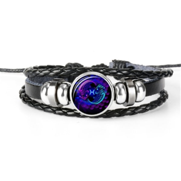 Zodiac Constellation Braided Bracelet – Adjustable Astrology Bracelet for Men, Women & Kids