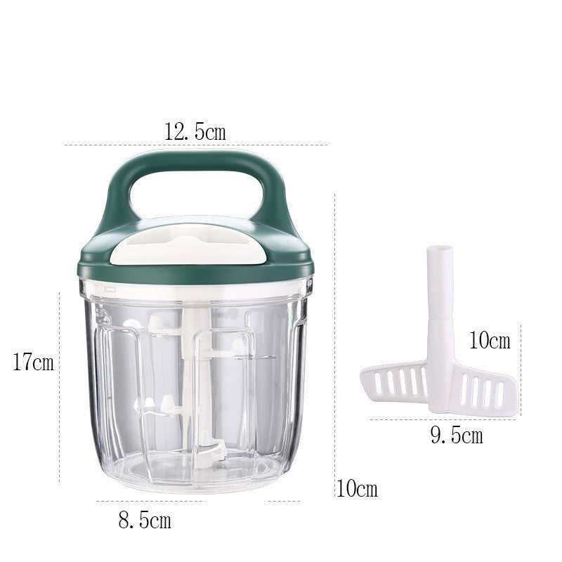 Multi-Function Manual Food Processor – Hand-Powered Chopper, Slicer & Dicer for Vegetables and Fruits