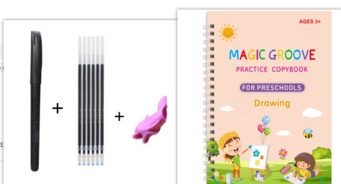 Hot Selling Preschool Hard Pen & Groove Copybook – English Handwriting Practice Book for Children