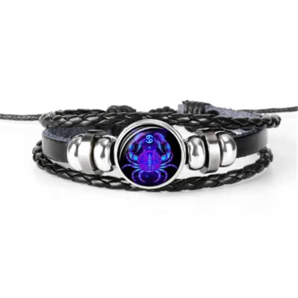 Zodiac Constellation Braided Bracelet – Adjustable Astrology Bracelet for Men, Women & Kids