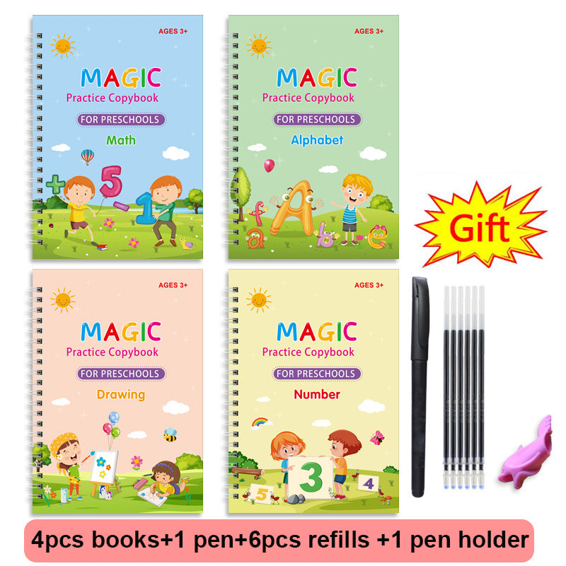 Hot Selling Preschool Hard Pen & Groove Copybook – English Handwriting Practice Book for Children