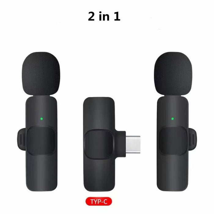 Wireless Lavalier Microphone – Portable Mini Mic for iPhone & Android, Long Battery Life for Live Broadcast, Gaming, and Video Recording