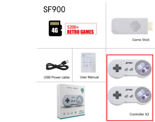 TV & Wireless Dual Player Game Console – Built-in 5200 Classic Games, Plug & Play Entertainment System