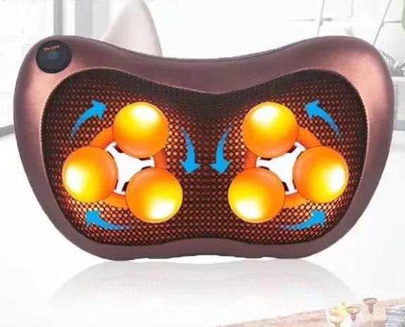 Electric Neck Massager – Multifunctional Cervical, Waist, and Back Massage Pillow for Home and Car Relaxation