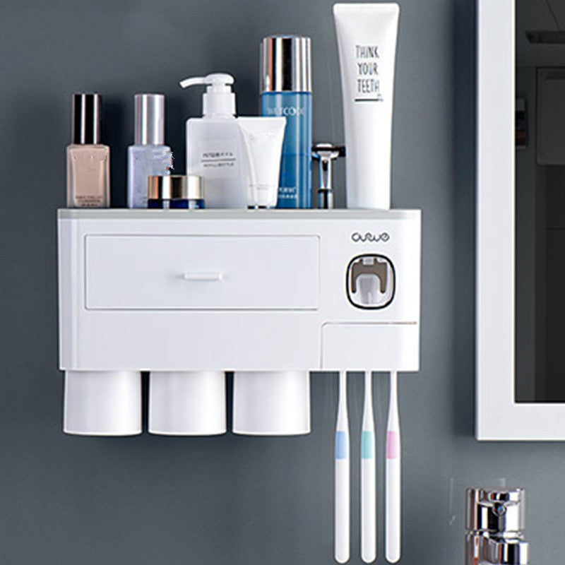 Magnetic Toothbrush Holder – Punch-Free Wall-Mounted Toothbrush Rack for Bathroom Storage and Organization