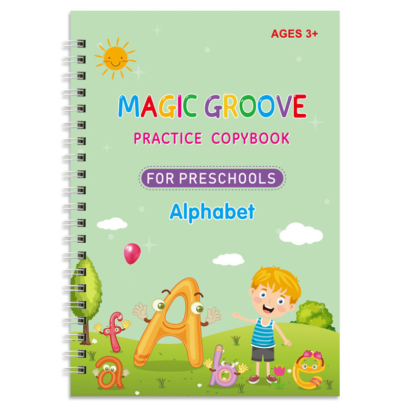 Hot Selling Preschool Hard Pen & Groove Copybook – English Handwriting Practice Book for Children