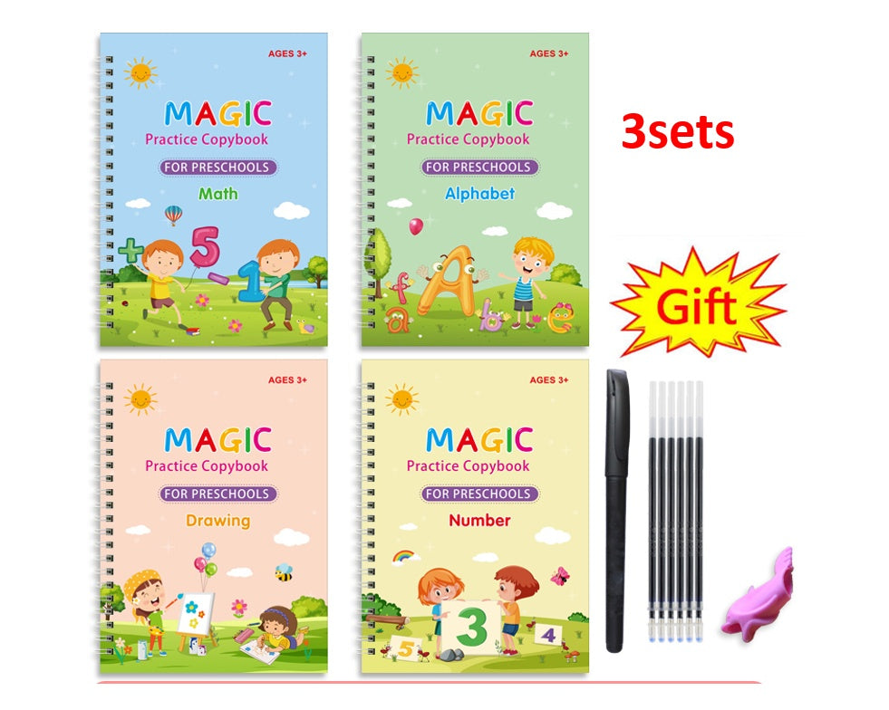 Hot Selling Preschool Hard Pen & Groove Copybook – English Handwriting Practice Book for Children