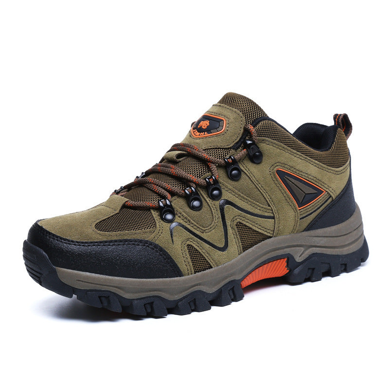 Men’s Outdoor Suede Low-Top Hiking Shoes – Lightweight & Durable Trekking Sneakers for Trail and Everyday Use
