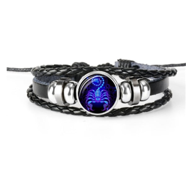 Zodiac Constellation Braided Bracelet – Adjustable Astrology Bracelet for Men, Women & Kids