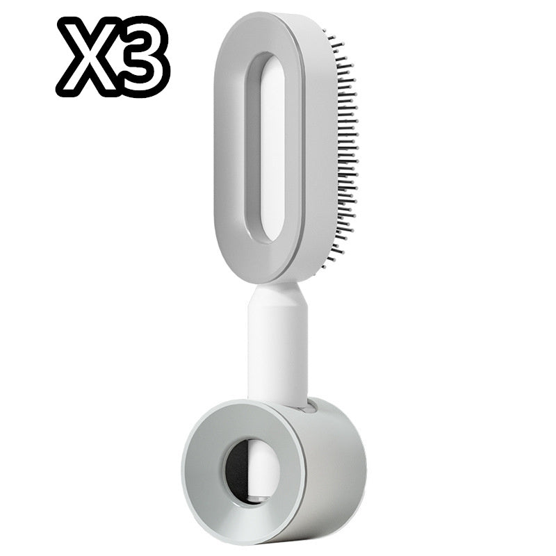 Self-Cleaning Hair Brush for Women – Anti-Static Scalp Massage Hairbrush with One-Key Hair Removal and Airbag Design