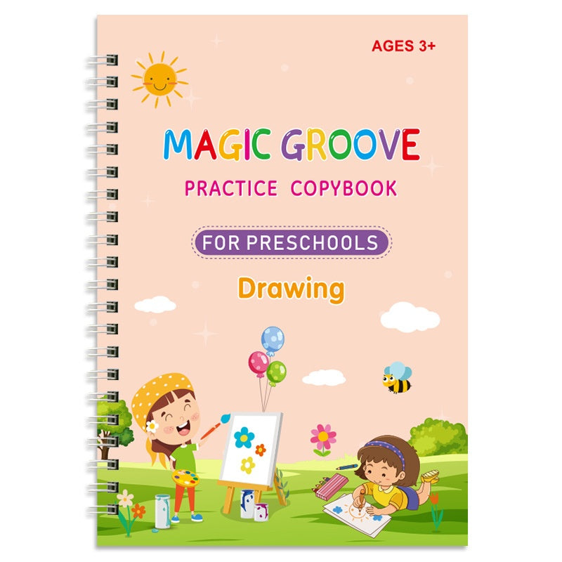 Hot Selling Preschool Hard Pen & Groove Copybook – English Handwriting Practice Book for Children