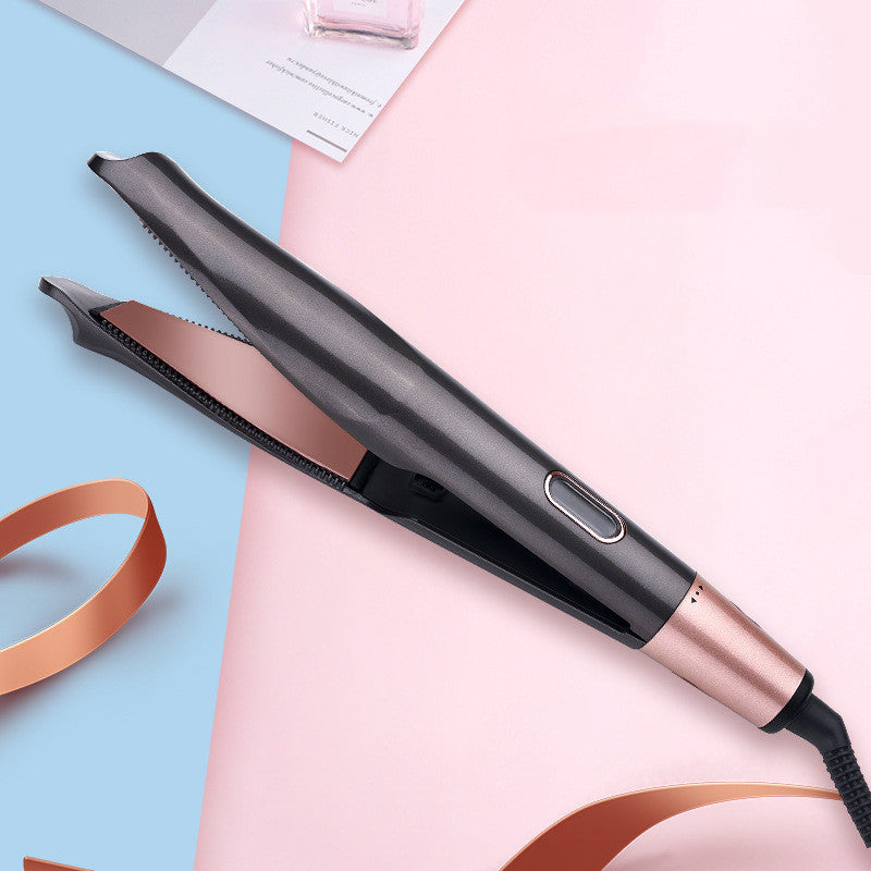 2-in-1 Professional Hair Straightener & Crimper – Dry/Wet Hair Straightening and Curling Comb