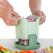 Multifunctional Vegetable Chopper – Hand-Press French Fries Cutter, Onion Dicer & Potato/Cucumber Slicer for Kitchen Use