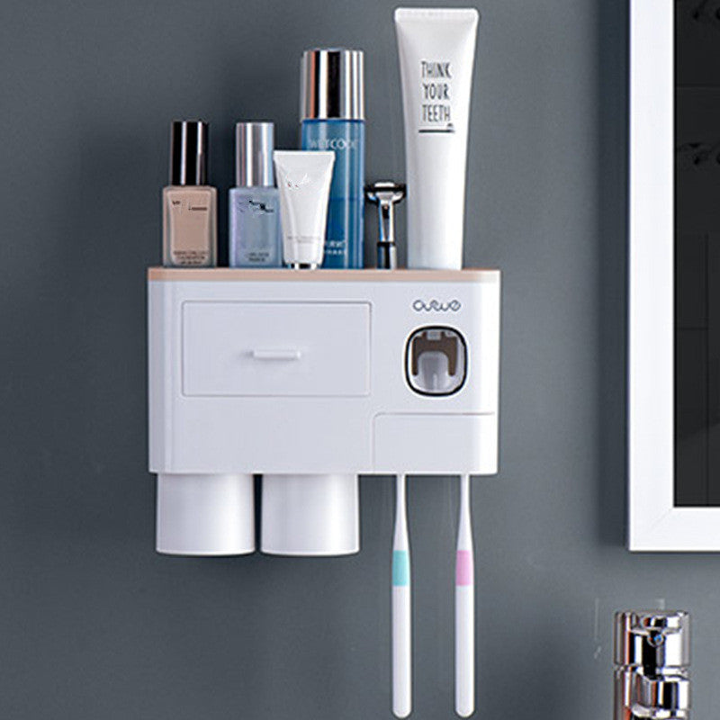 Magnetic Toothbrush Holder – Punch-Free Wall-Mounted Toothbrush Rack for Bathroom Storage and Organization
