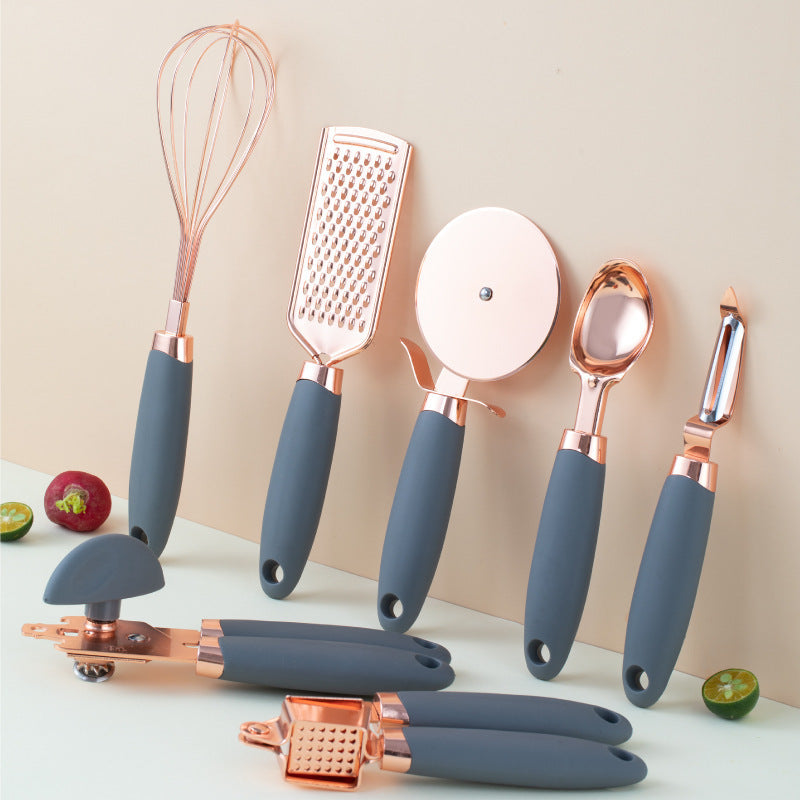 Kitchen Peeler Gadget Set – Copper-Plated Household Vegetable & Fruit Peelers