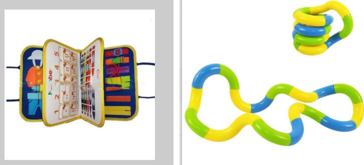 New Busy Book – Children’s Dressing & Buttoning Busy Board for Early Education, Preschool Sensory Learning Toy