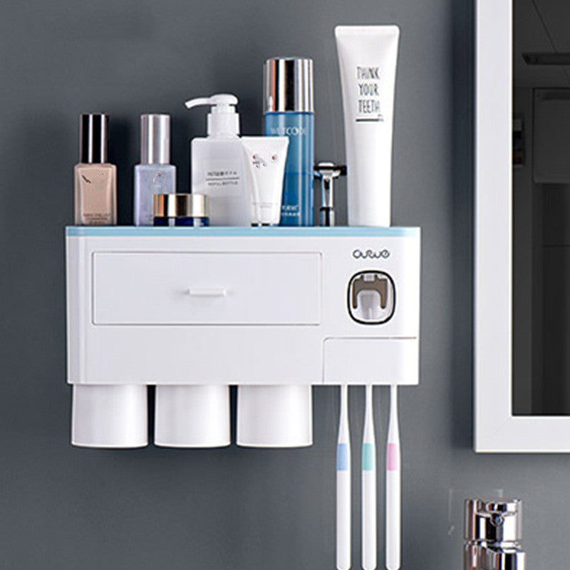 Magnetic Toothbrush Holder – Punch-Free Wall-Mounted Toothbrush Rack for Bathroom Storage and Organization