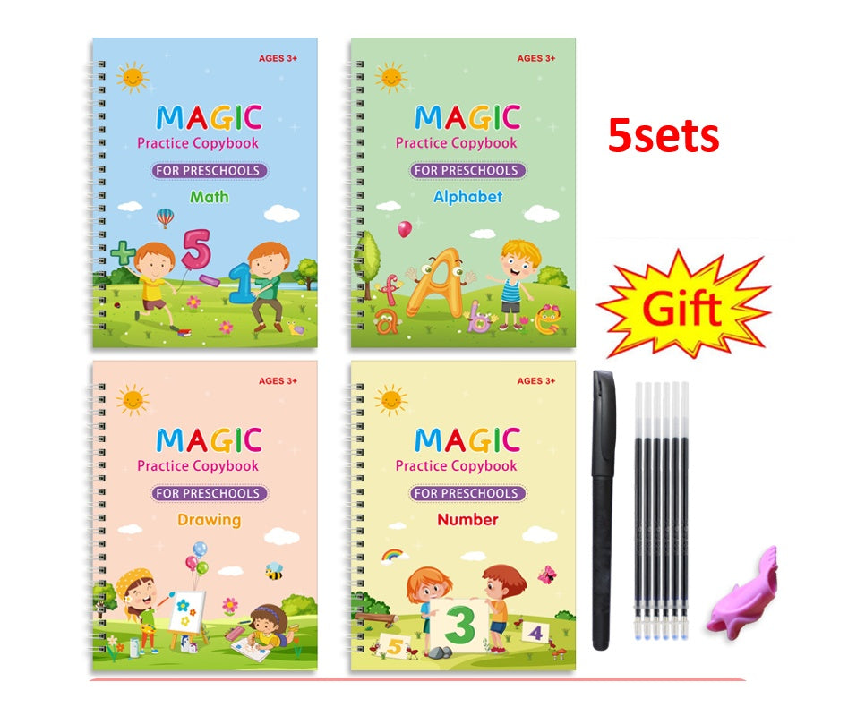 Hot Selling Preschool Hard Pen & Groove Copybook – English Handwriting Practice Book for Children
