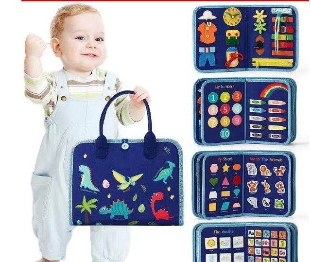 New Busy Book – Children’s Dressing & Buttoning Busy Board for Early Education, Preschool Sensory Learning Toy