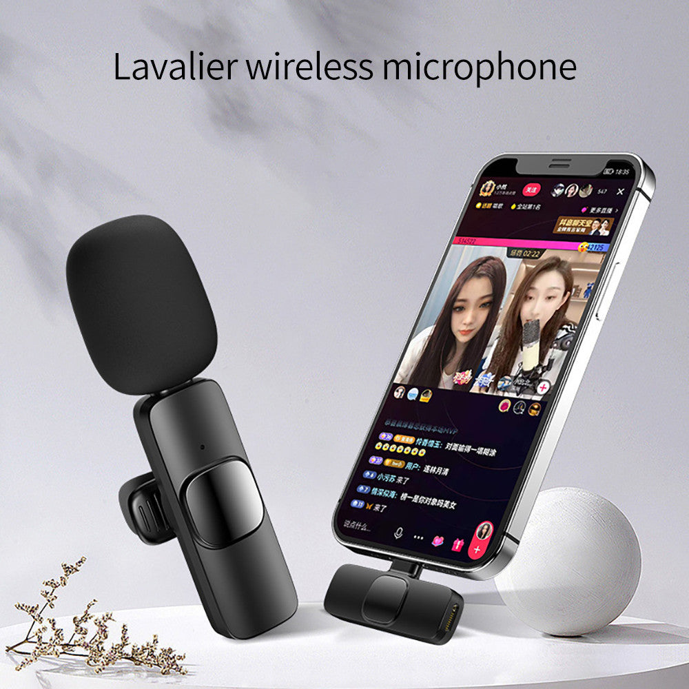 Wireless Lavalier Microphone – Portable Mini Mic for iPhone & Android, Long Battery Life for Live Broadcast, Gaming, and Video Recording