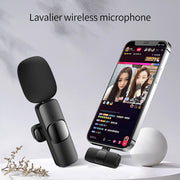 Wireless Lavalier Microphone – Portable Mini Mic for iPhone & Android, Long Battery Life for Live Broadcast, Gaming, and Video Recording