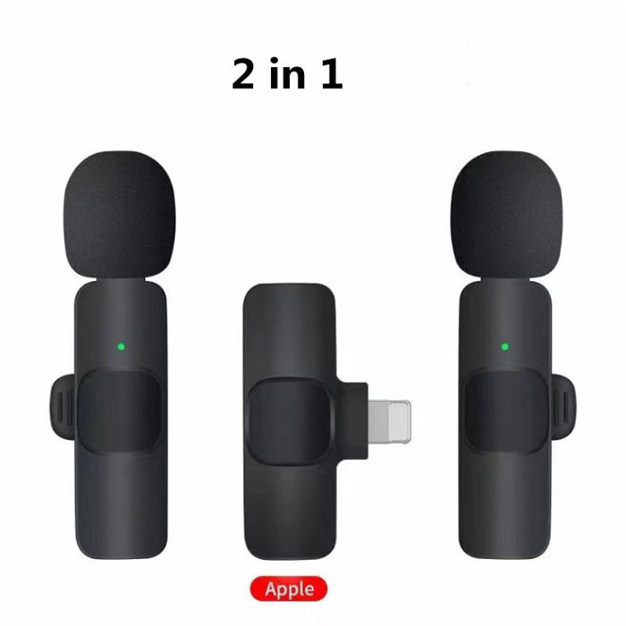 Wireless Lavalier Microphone – Portable Mini Mic for iPhone & Android, Long Battery Life for Live Broadcast, Gaming, and Video Recording