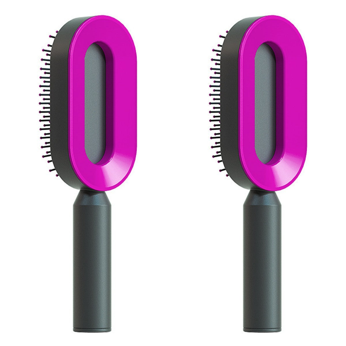 Self-Cleaning Hair Brush for Women – Anti-Static Scalp Massage Hairbrush with One-Key Hair Removal and Airbag Design
