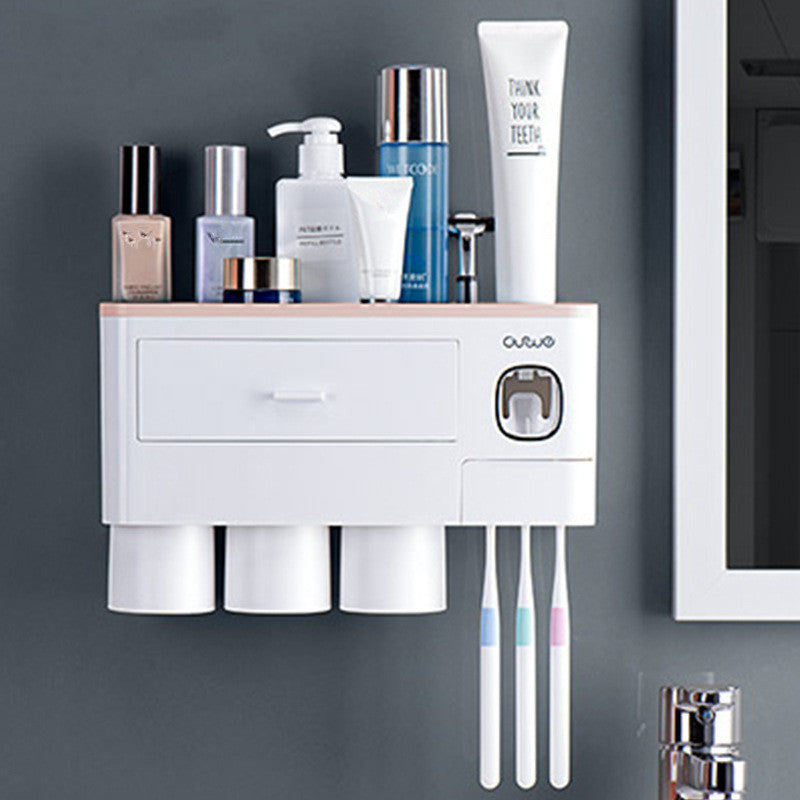 Magnetic Toothbrush Holder – Punch-Free Wall-Mounted Toothbrush Rack for Bathroom Storage and Organization